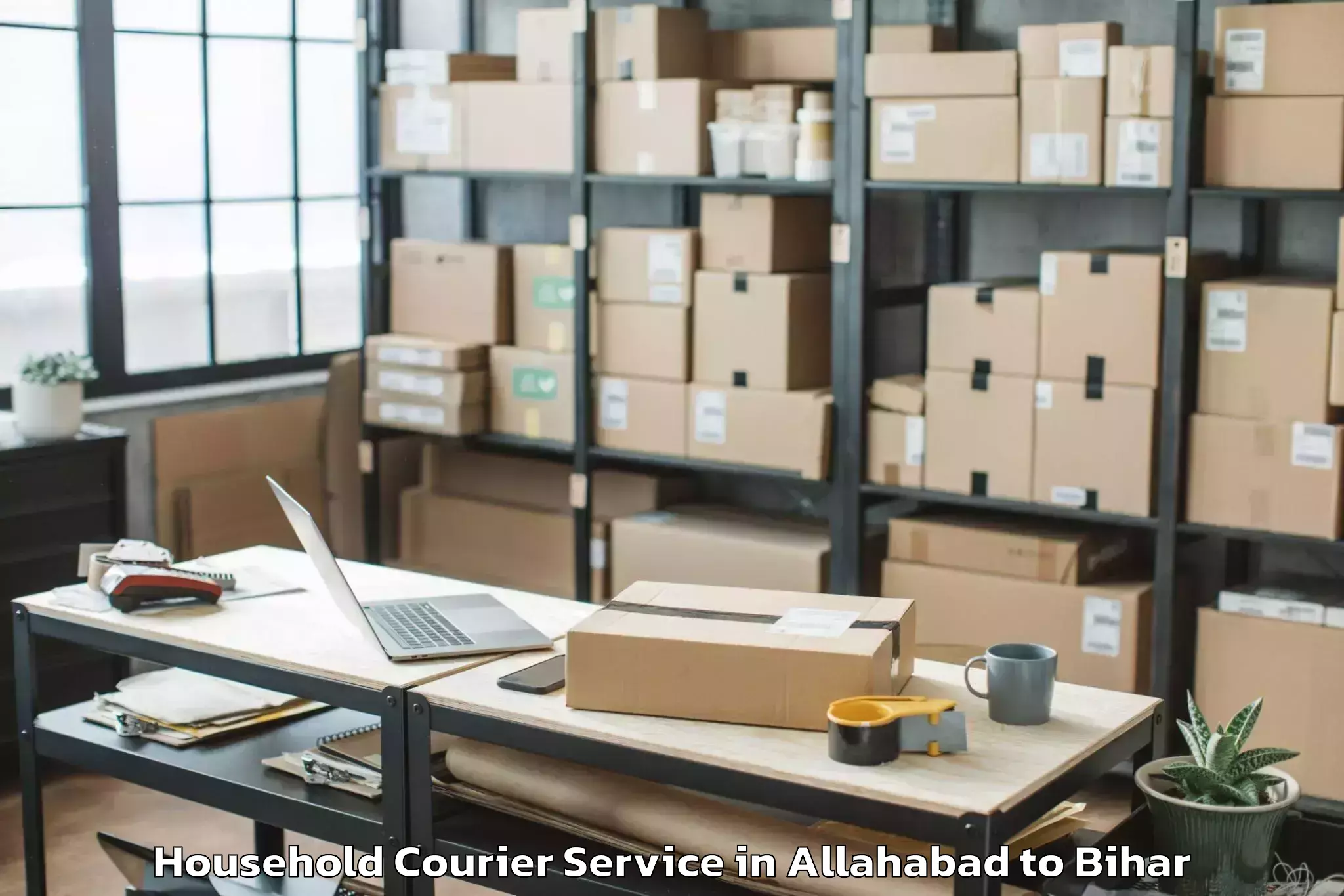 Quality Allahabad to Ladania Household Courier